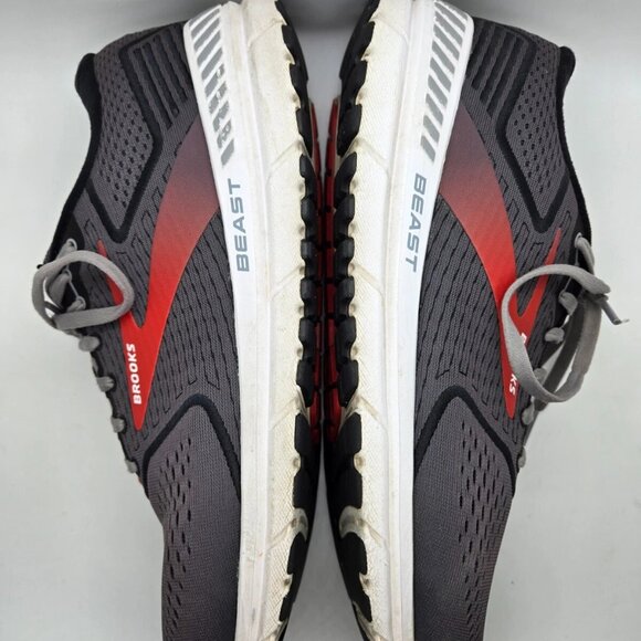 Brooks Beast 20 Shoes Mens 12 2E Wide Grey Running Athletic Workout Gym Sneakers - Picture 7 of 9